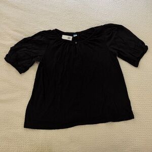 NWT Black Peasant Blouse